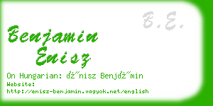 benjamin enisz business card